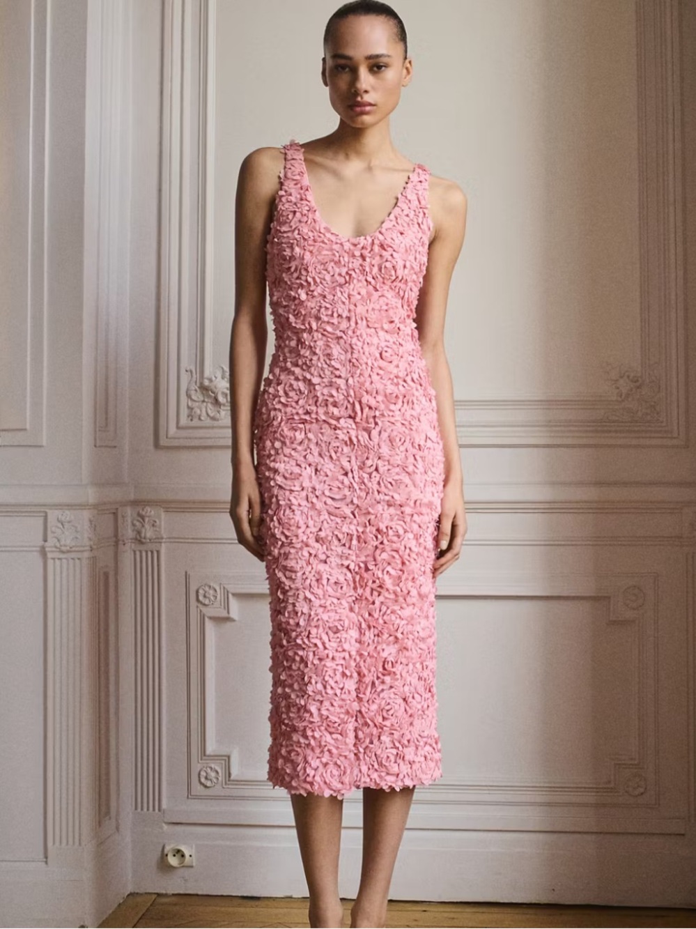 NWT Mango Tulle Dress with Embroidered Flowers size 6